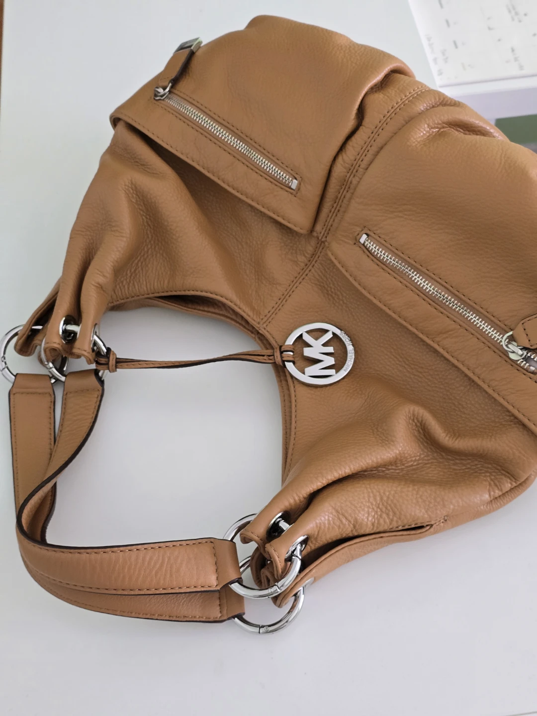 Michael Kors Tan Leather Hobo Handbag - photo 5