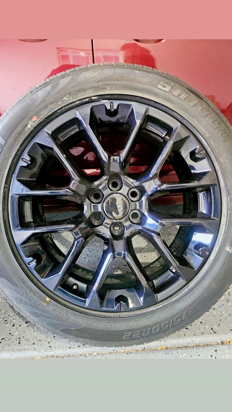 New 22 inch blue chevrolet tahoe rims wheels w new tires 6x139.7 - photo 3