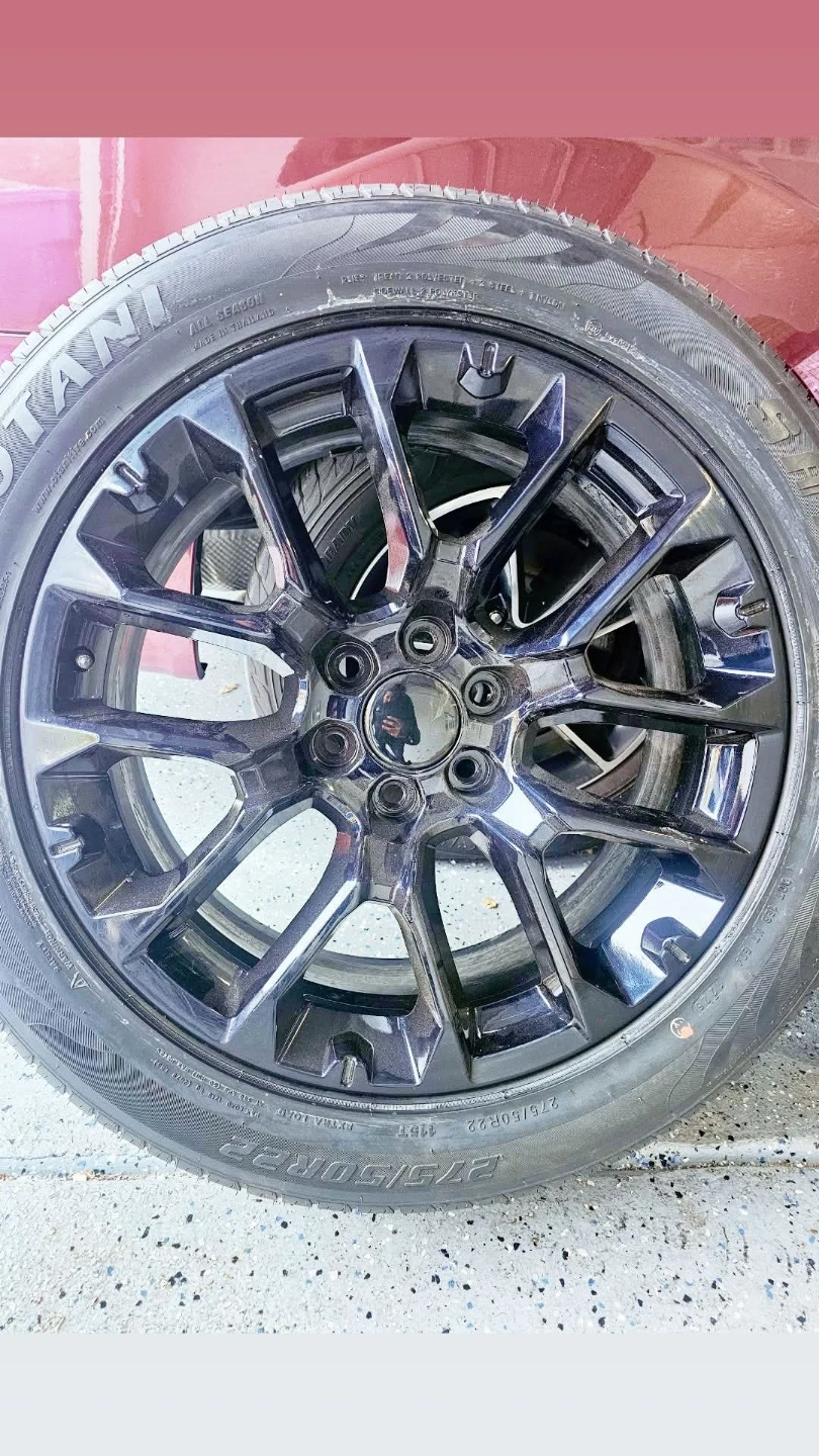 New 22 inch blue chevrolet tahoe rims wheels w new tires 6x139.7 - photo 4