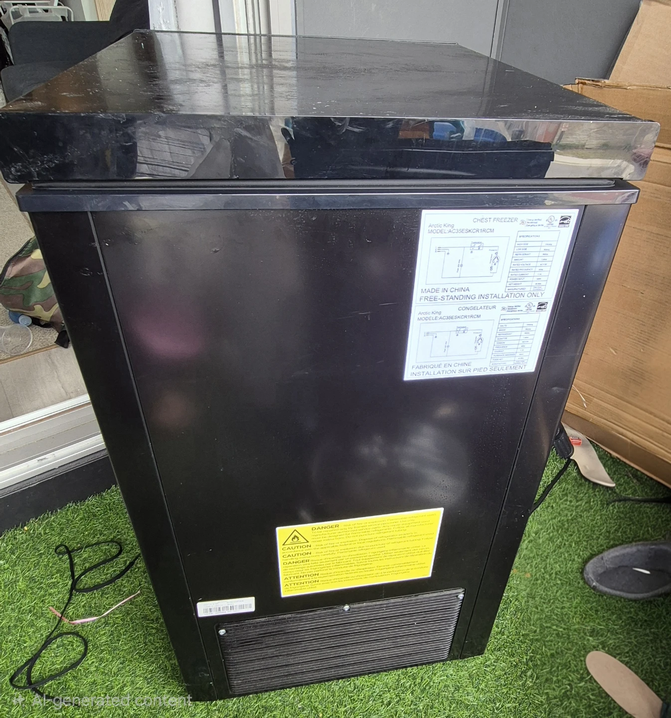 Black Chest Freezer - Free Standing - photo 4