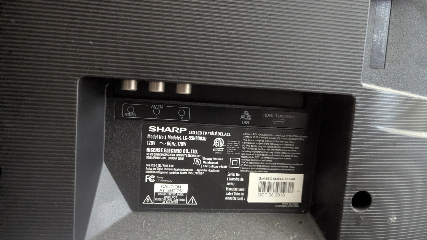 55" Sharp 4K Smart TV (LC-55N8003U) - As-Is - photo 2