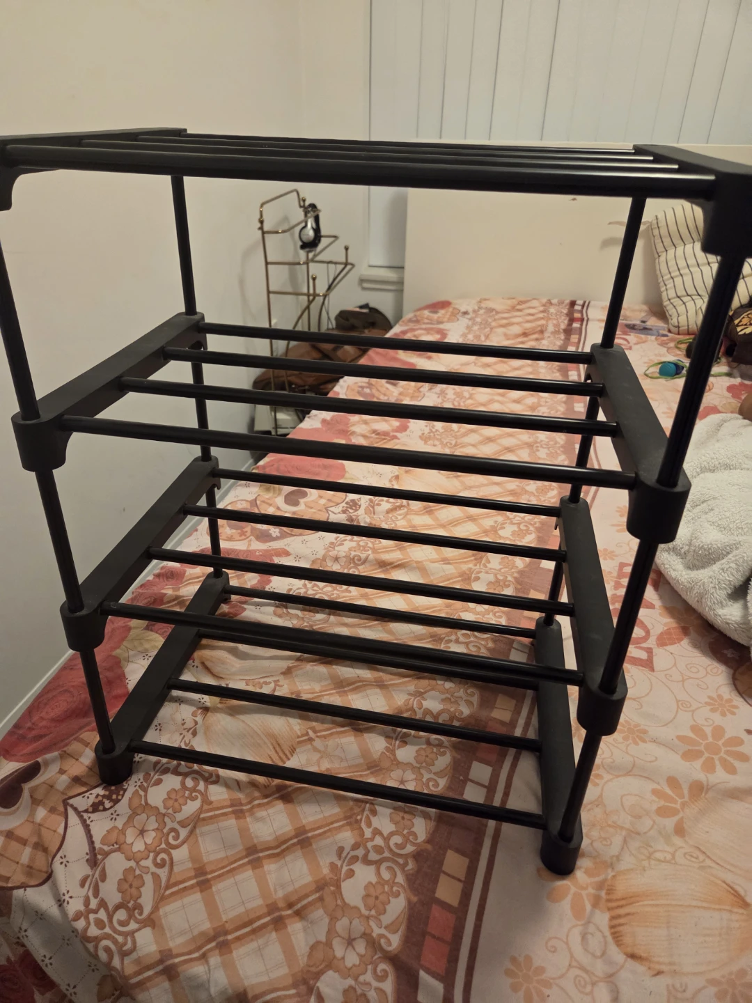 Black 3-Tier Shoe Rack - photo 2
