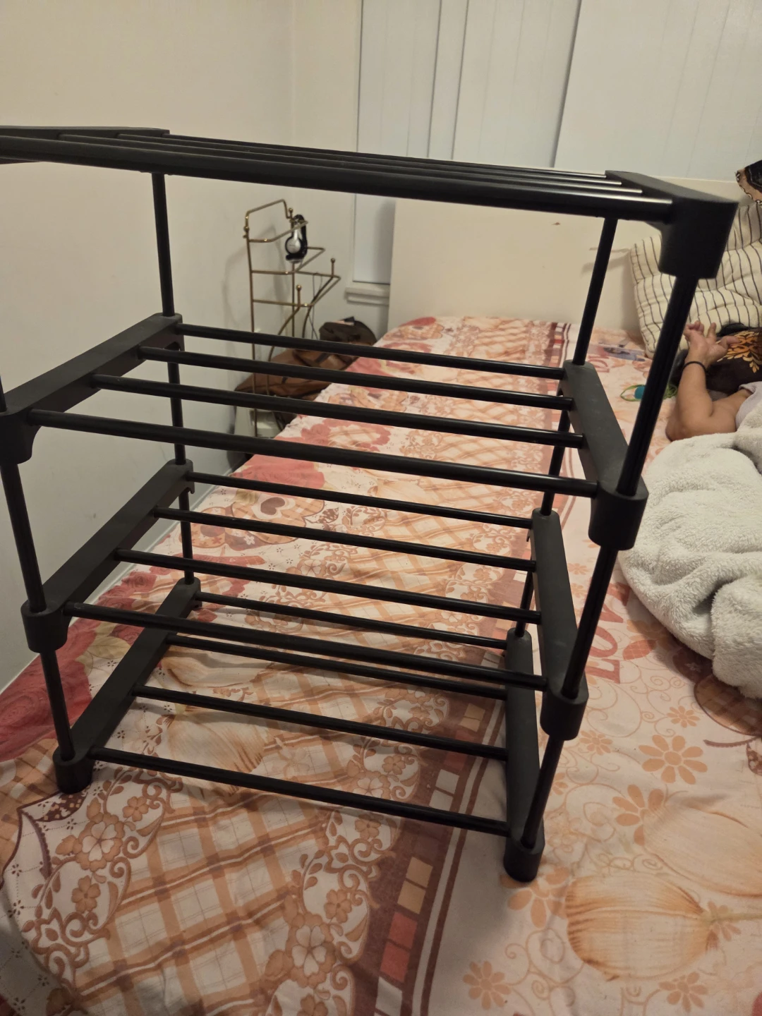 Black 3-Tier Shoe Rack - photo 3