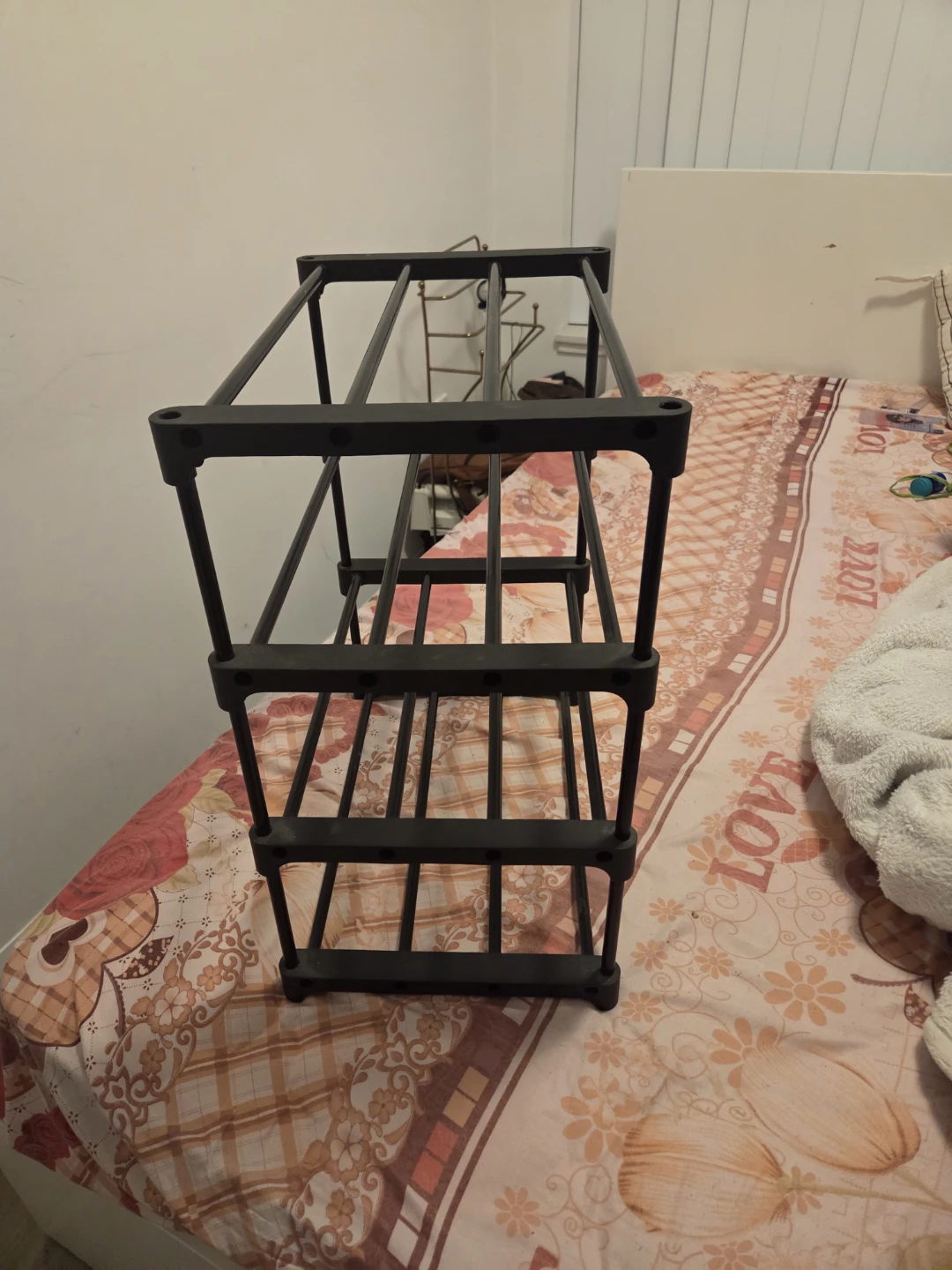 Black 3-Tier Shoe Rack - photo 4