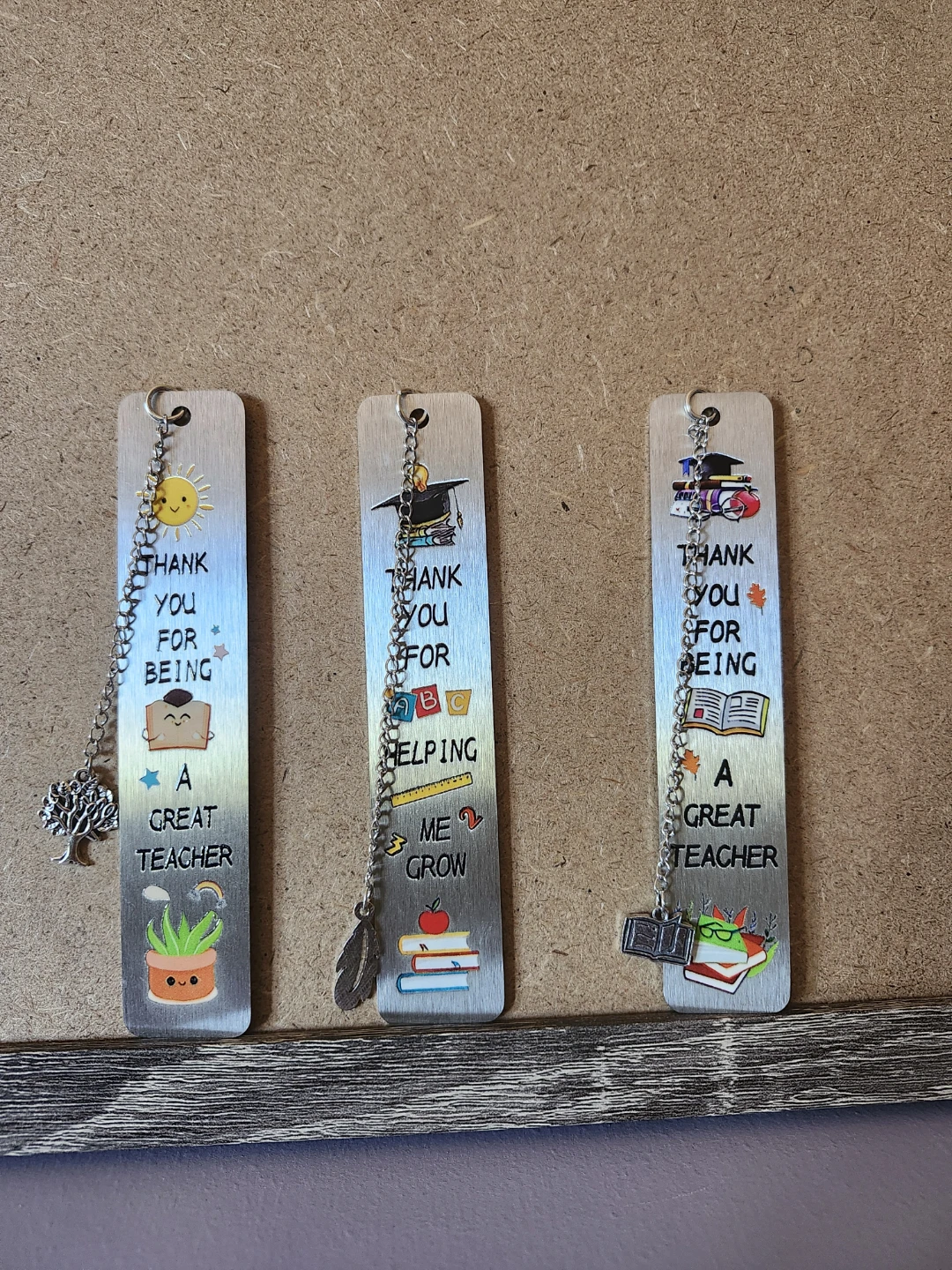 Teacher's Appreciation Stainless Steel Bookmarks -$5 Each