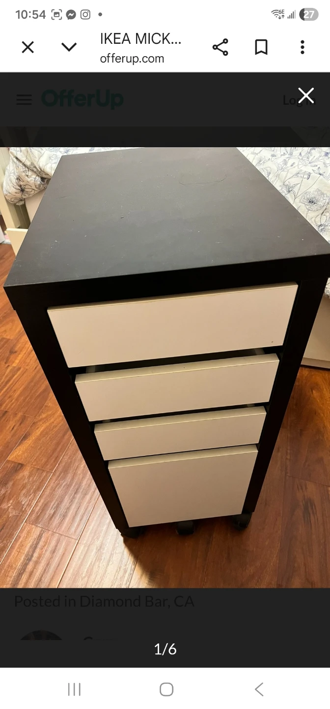 Desk plus drawers plus chair - photo 2