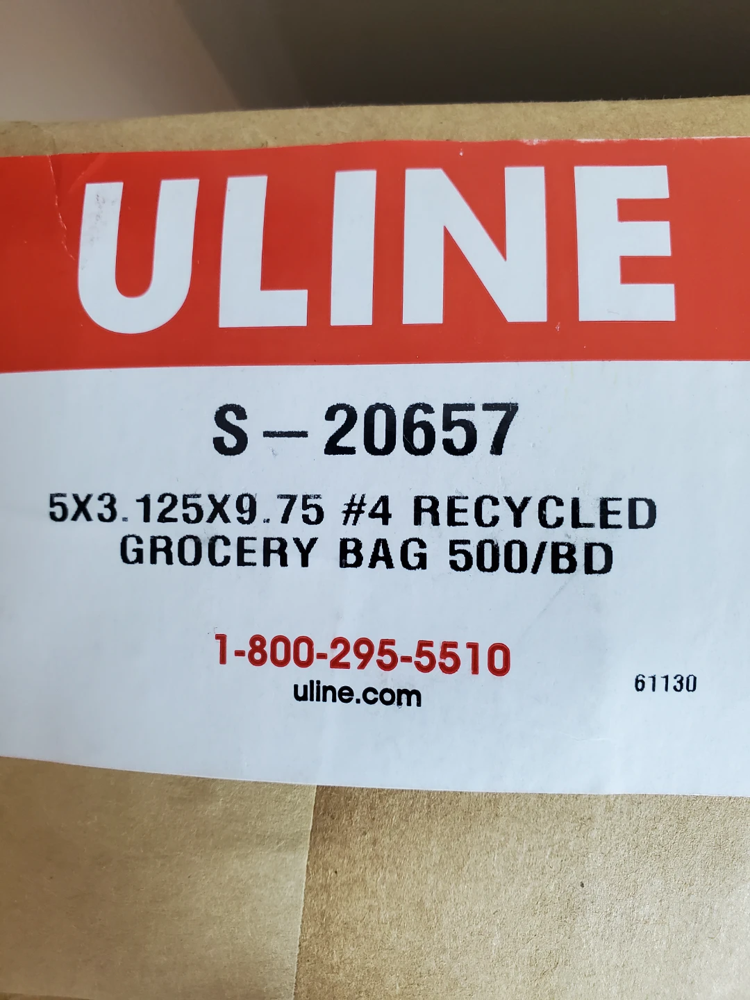 Uline 500 #4 Recycled Paper Bags...New - photo 2