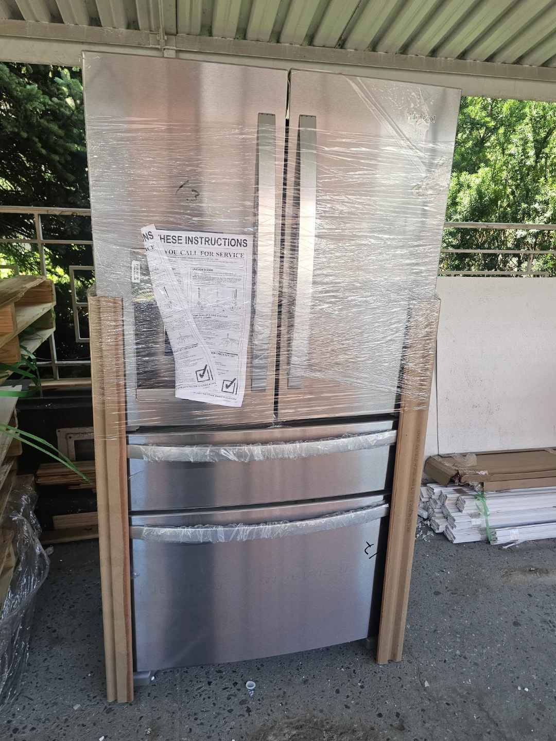 New Whirlpool 36in Stainless steel 4 door refrigerator