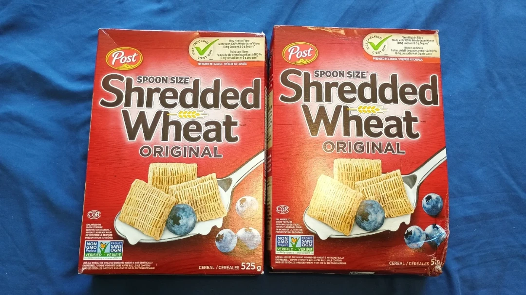 ⚽  2 boxes Post Shredded Wheat Original Cereal 525g