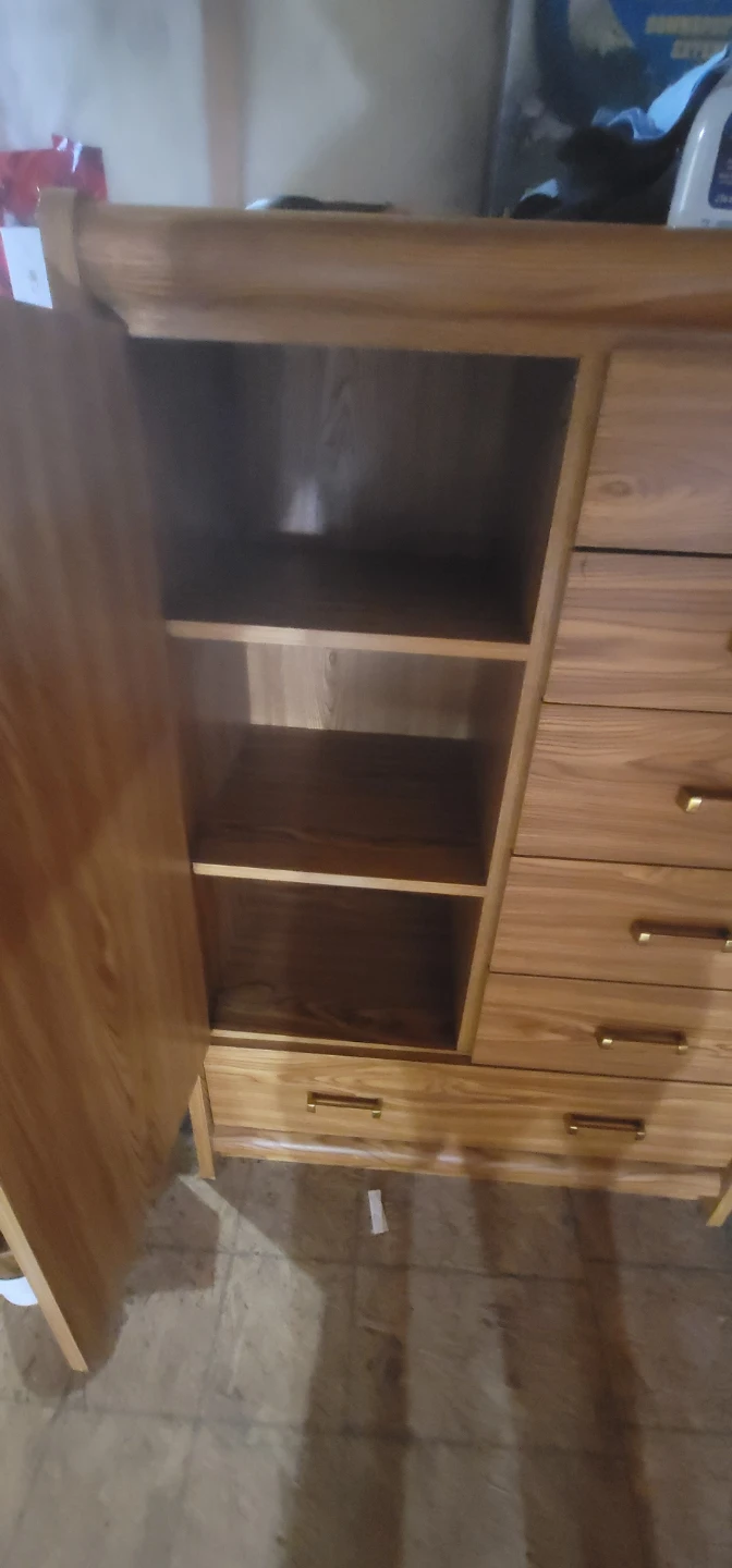 Wooden Dresser with Cabinet and Drawers - photo 4