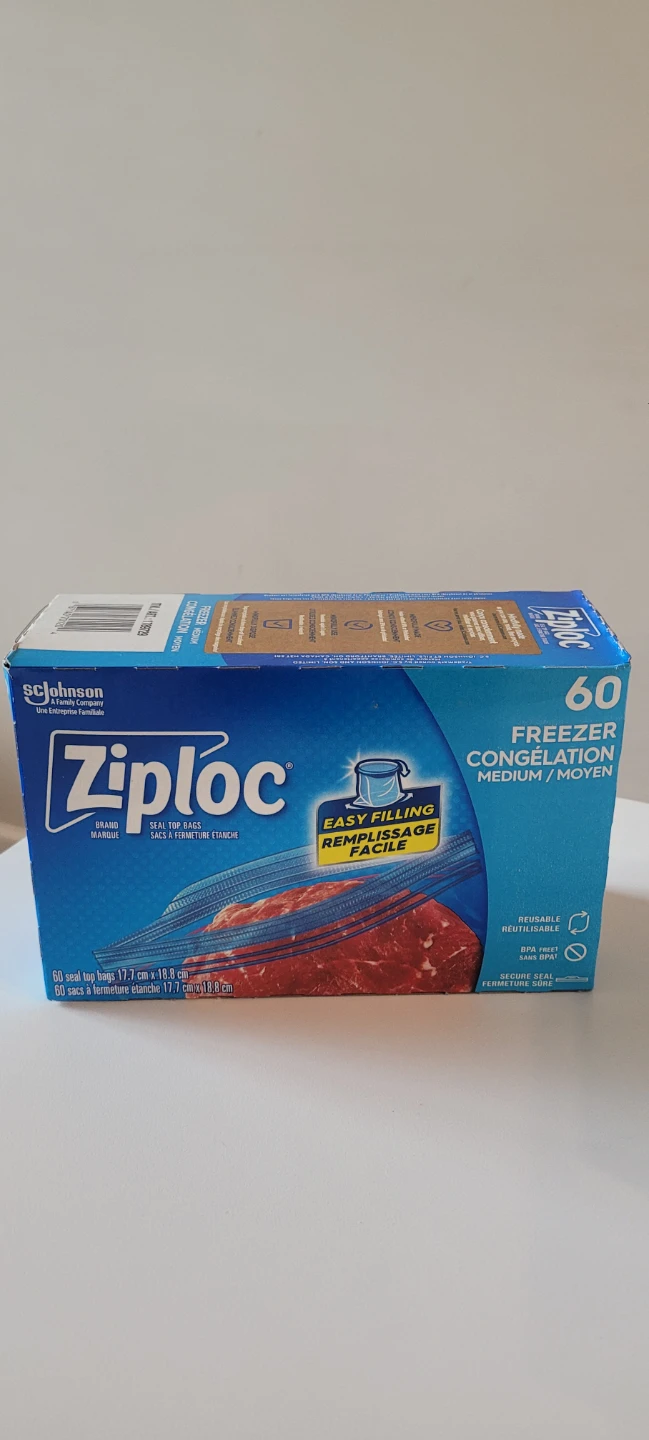 Ziploc Medium Freezer Bags - 60 Count