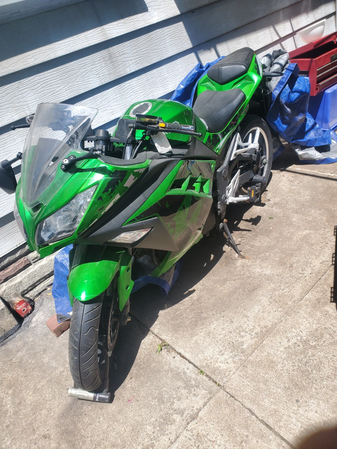 Green Sport Motorcycle
