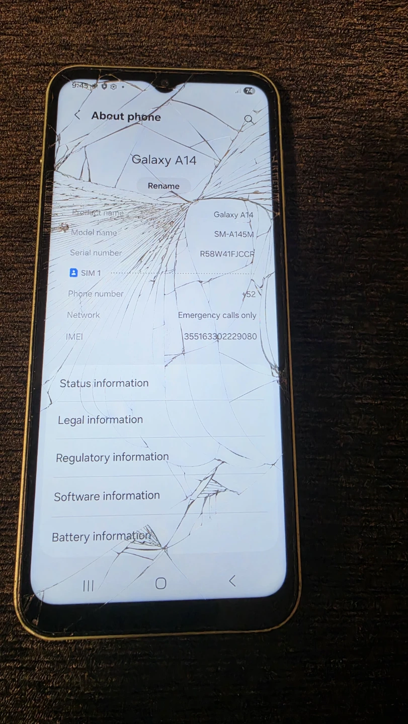 Samsung Galaxy A14 SM-A145M - Cracked Screen - photo 4