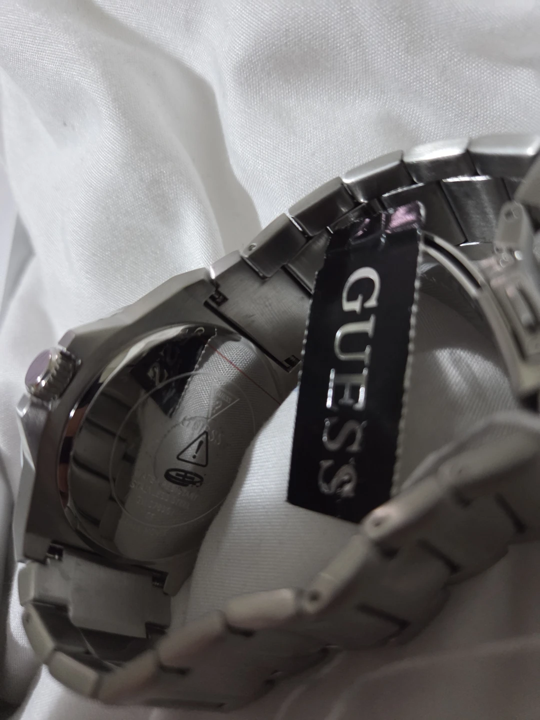 Guess Men's Silver Watch with Olive Dial - photo 5