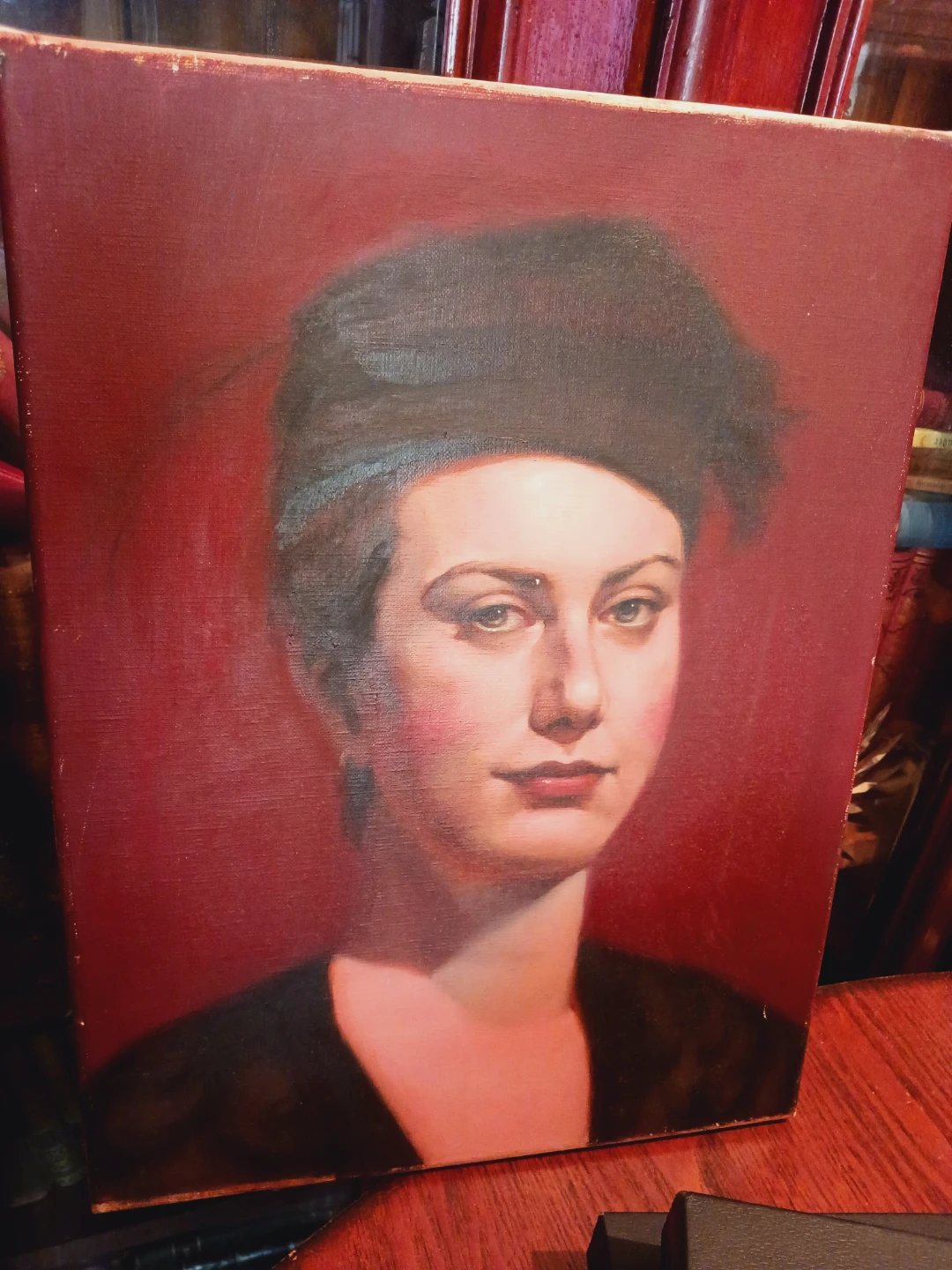 Authentic Portrait Painting of a Woman.  Not framed.