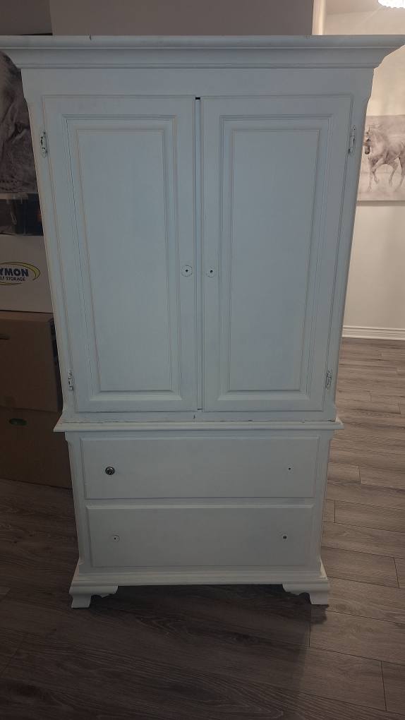 White French provincial armoire  with Drawers