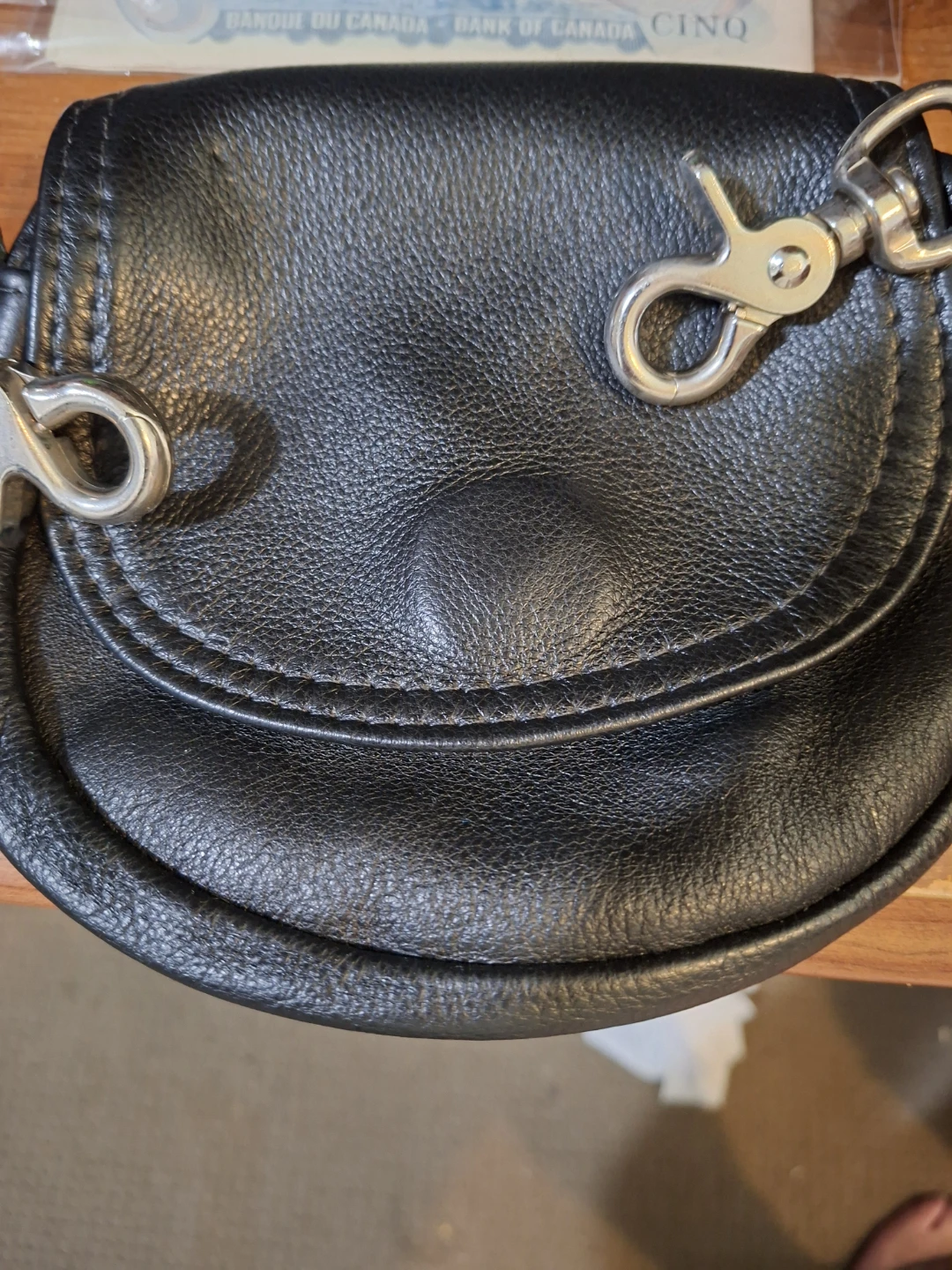 Talisman Black Leather Belt Pouch - photo 3