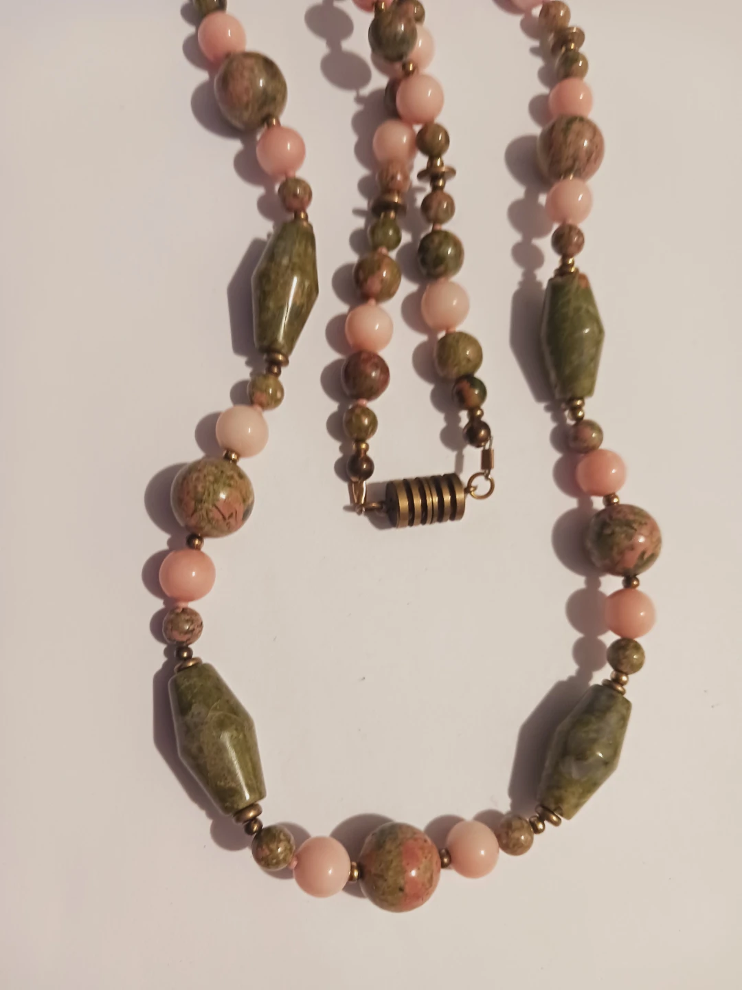 Genuine Unikite & Jasper Unikite Gemstone Necklace