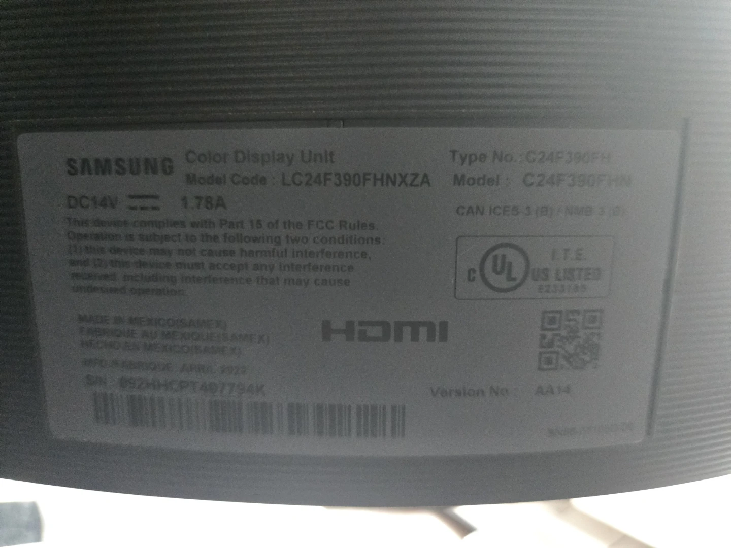 Samsung 24" C24F390FH Computer Monitor - photo 2
