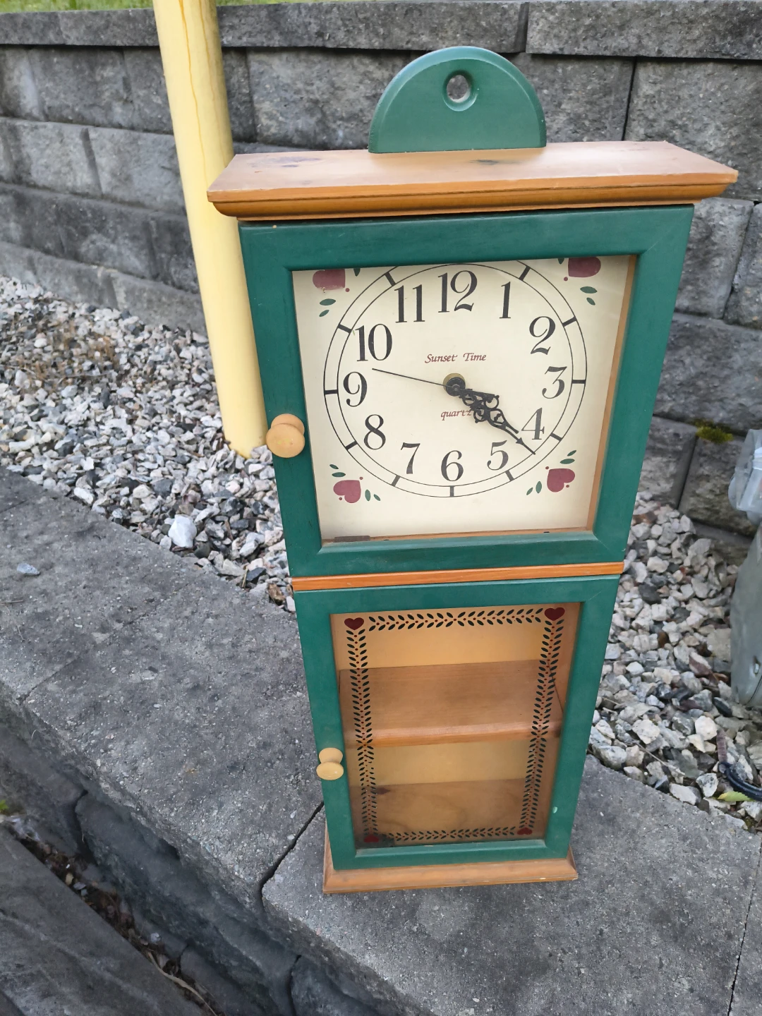 Clock cabinet vintage pine