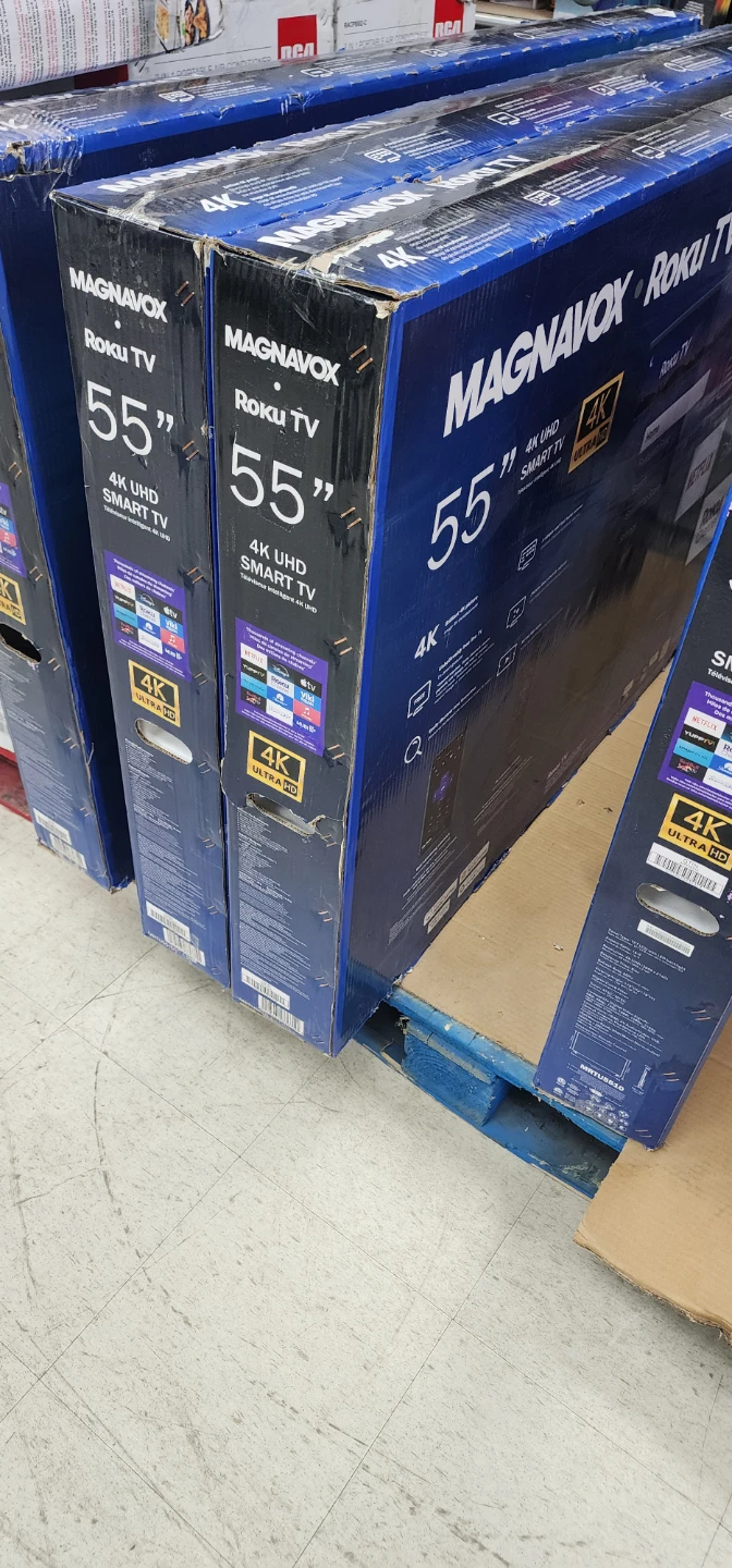 Magnavox 4K TV, 55-inch with Roku TV Streaming