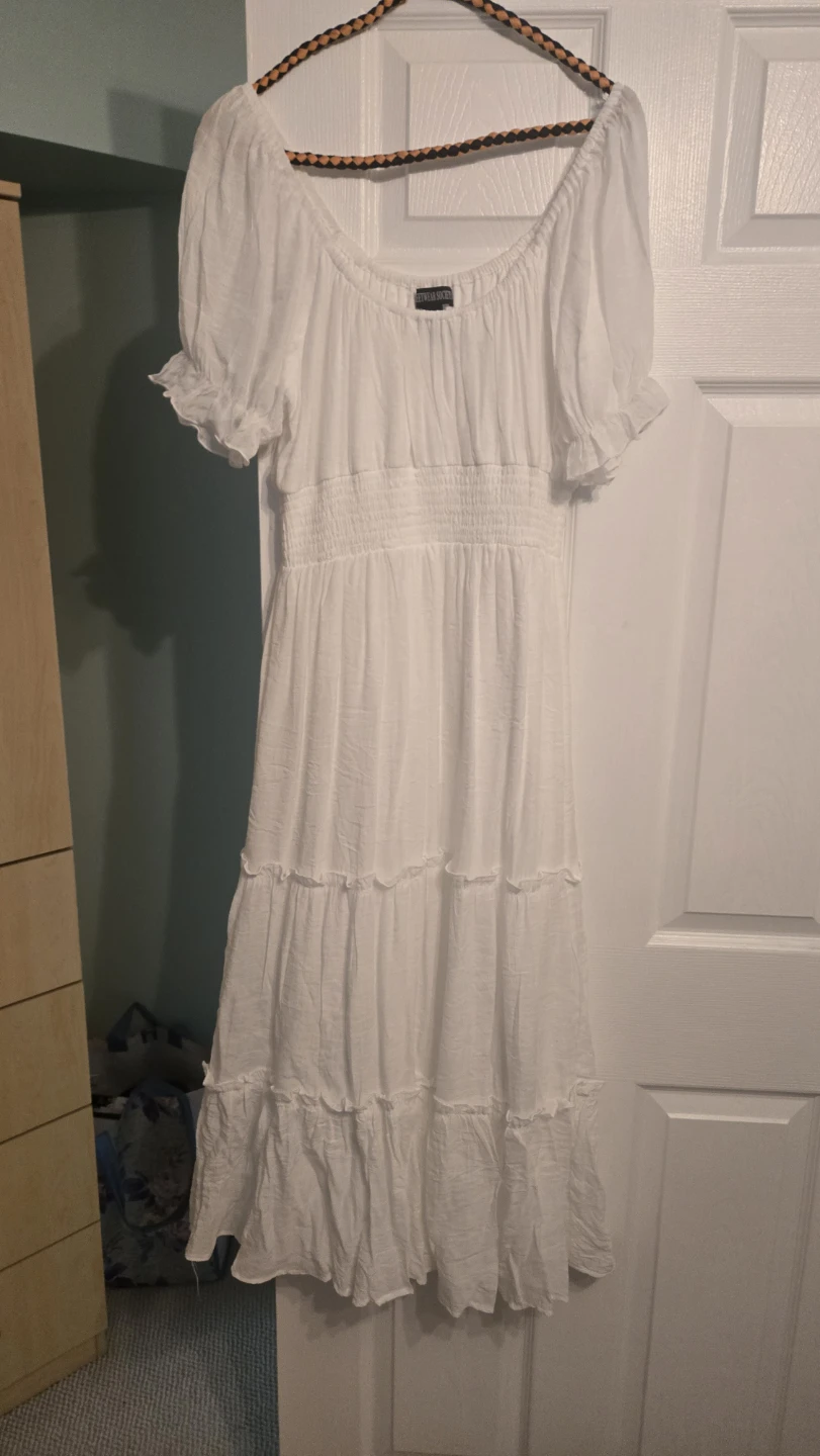 White tiered sundress