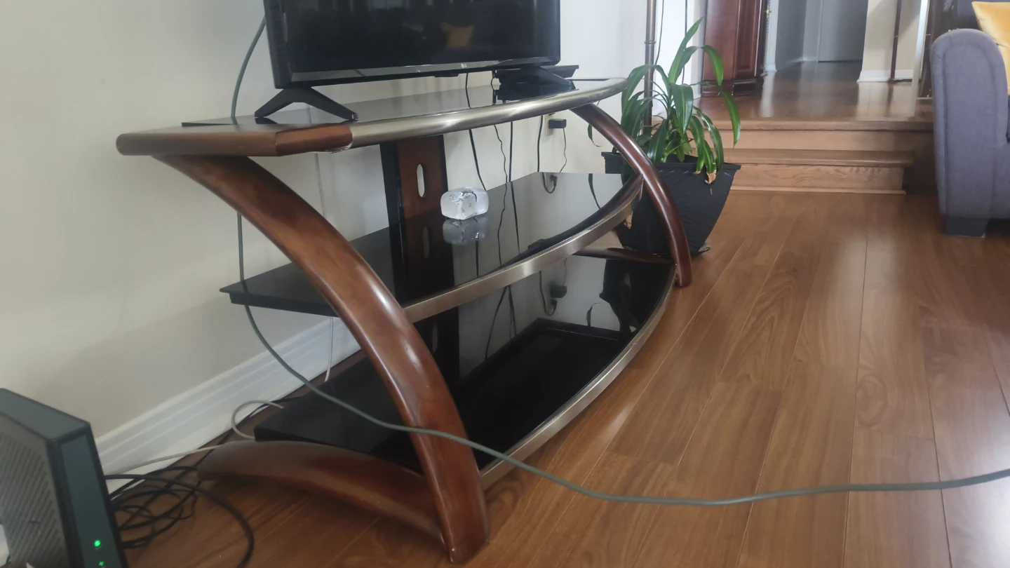 TV Stand with Glass Shelves - photo 2