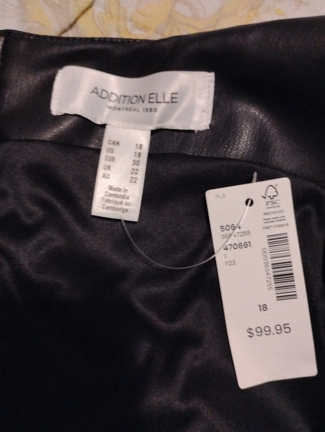 Addition Elle Black Faux Leather Dress - photo 3