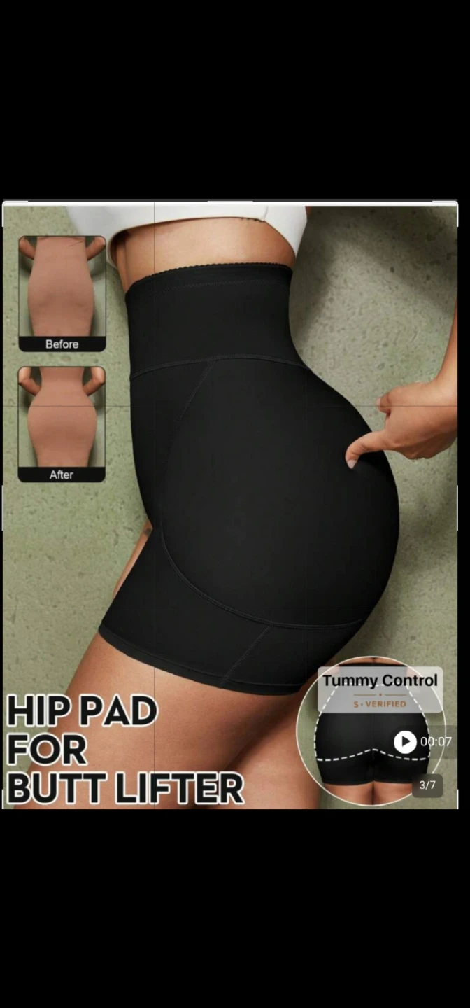 Black High-Waisted Butt Lifter Shorts - photo 2