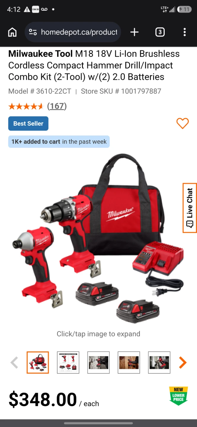 BRAND NEW Milwaukee M18 18V Cordless Drill/Impact Combo Kit - photo 4