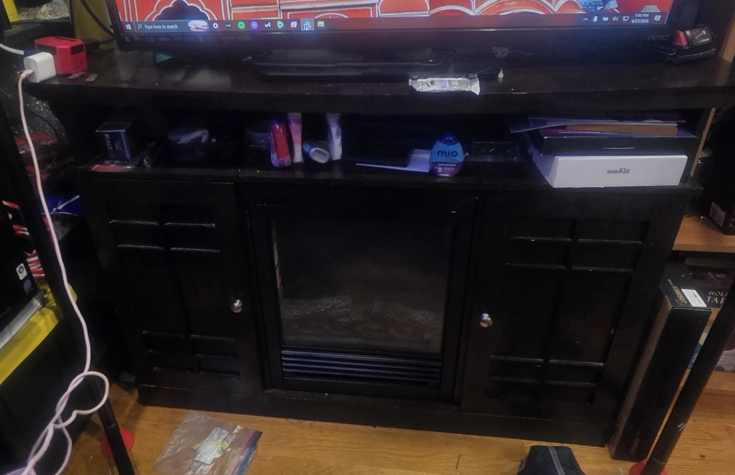 TV stand with electric fireplace