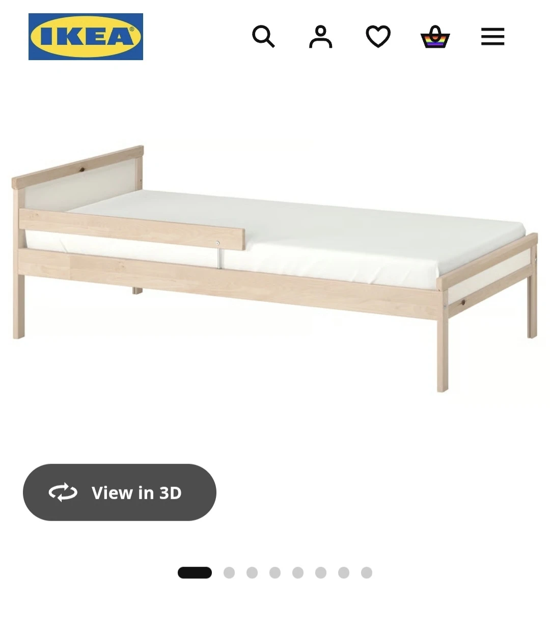 IKEA Toddler Bed Frame with Guard Rail