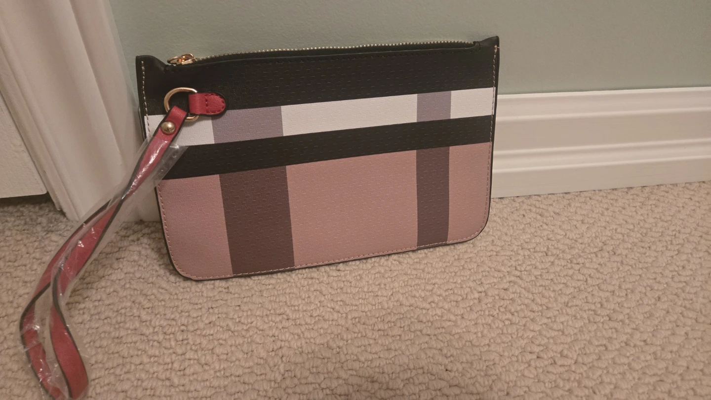 Women's Plaid Crossbody Bag and Clutch Set - photo 3