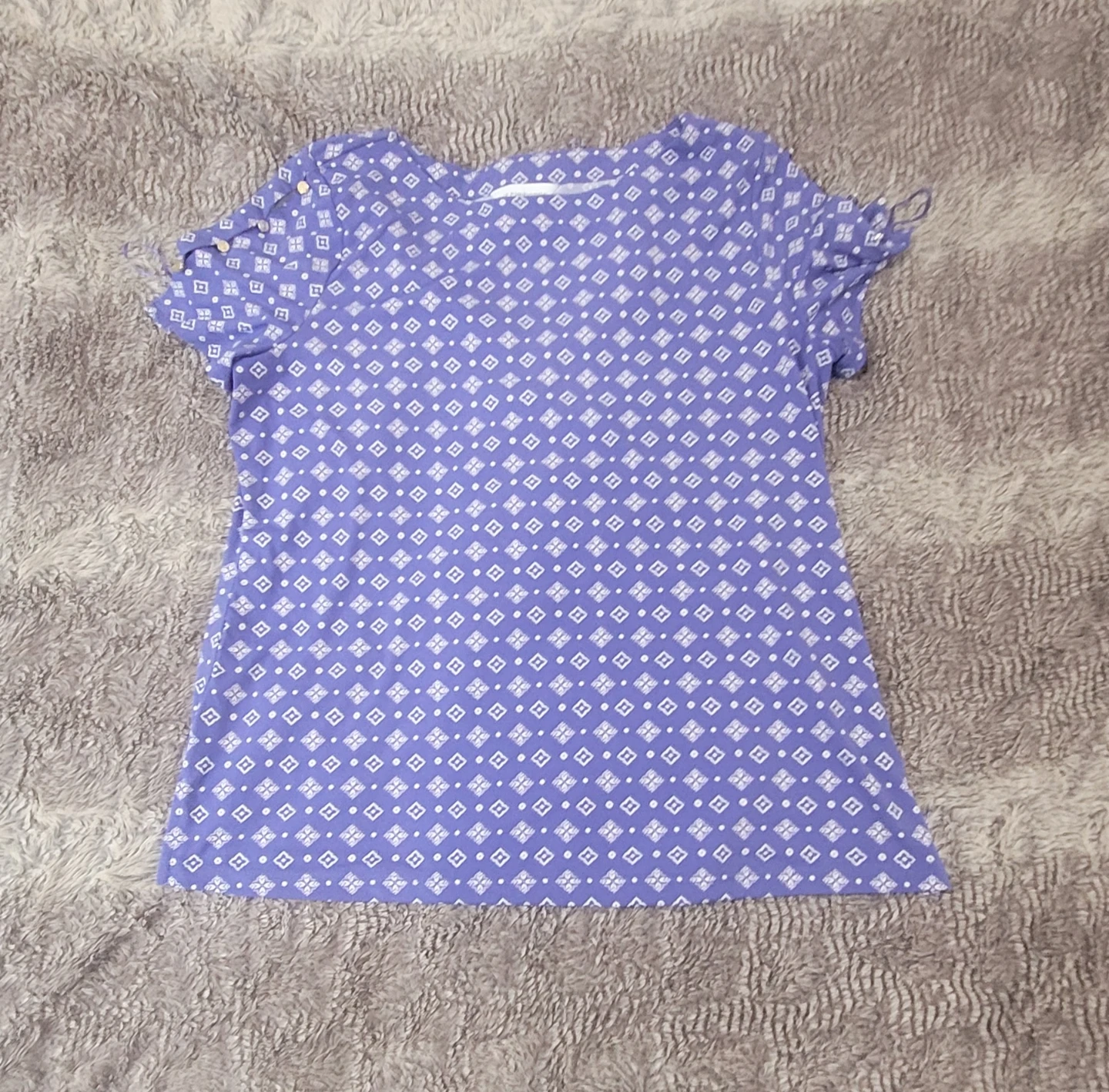 ' Purple Printed T-Shirt