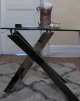 Glass top coffee table