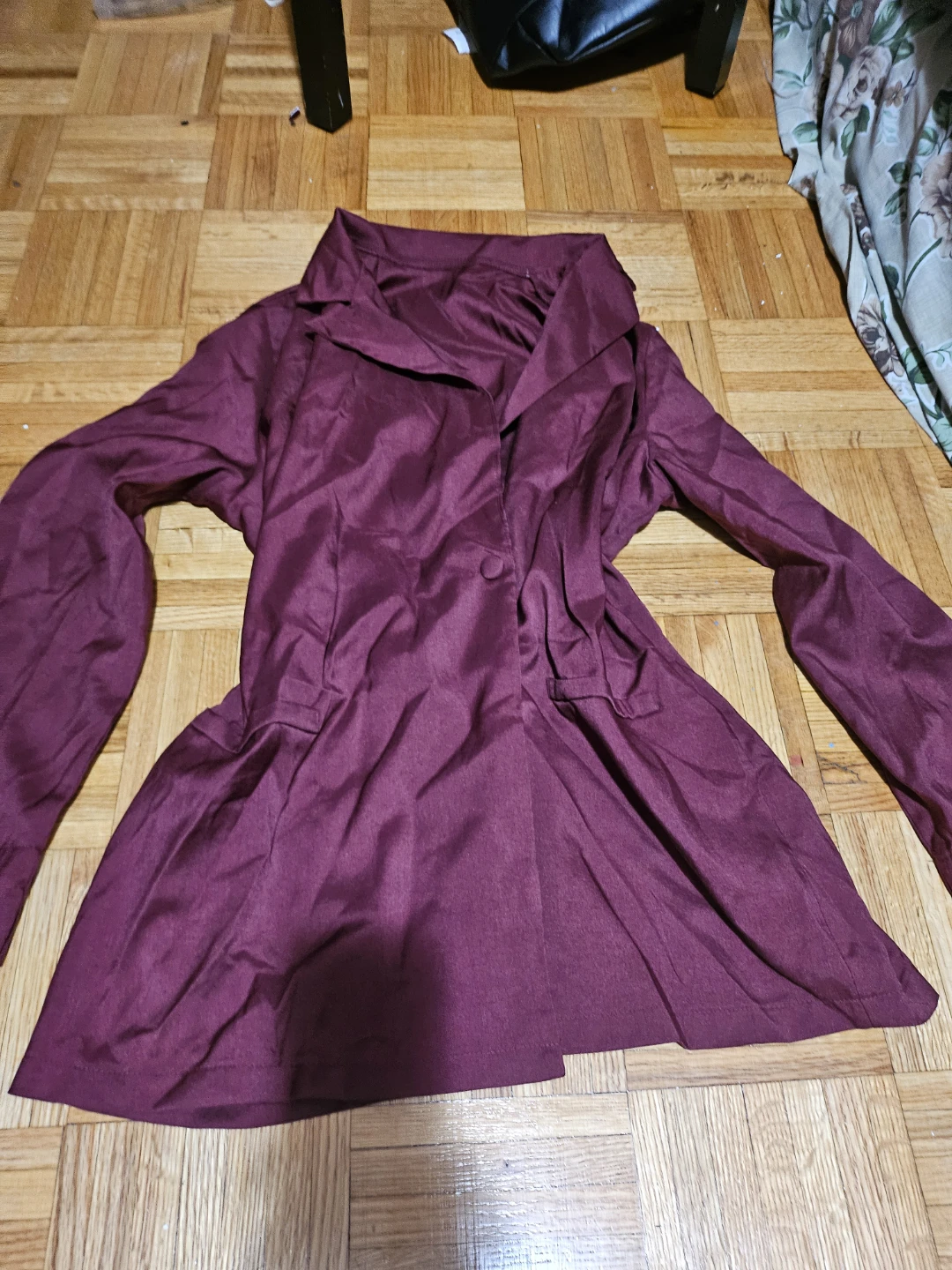 Maroon Blazer with skirt with belt - photo 2