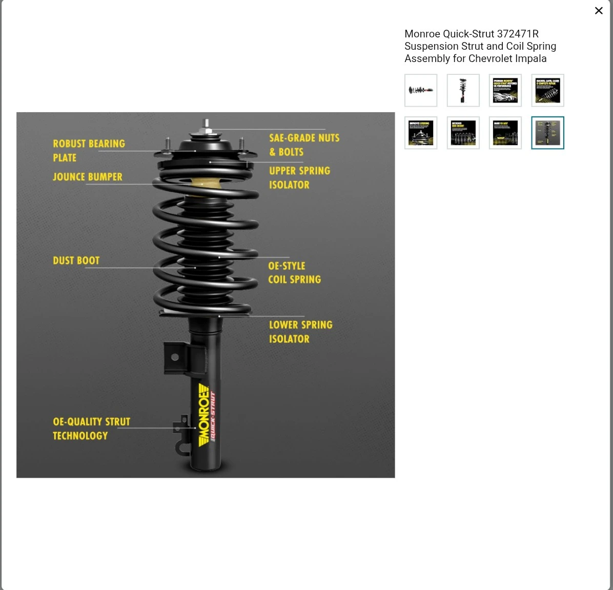 Monroe Quick-Strut 372471R Suspension Assembly - photo 2