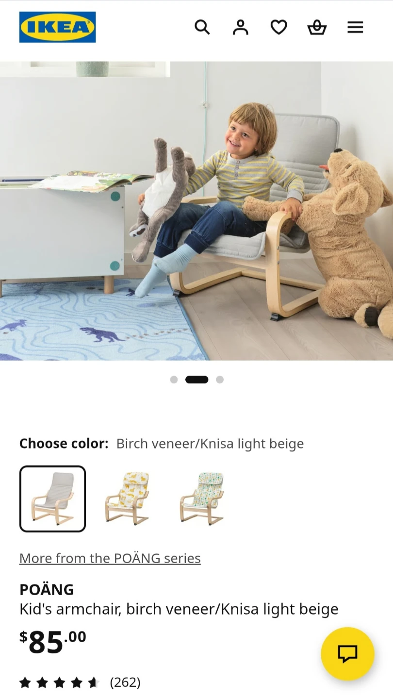 IKEA POÄNG Kid's Armchair - photo 3
