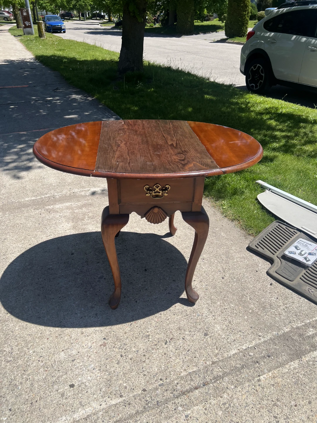Wooden Drop Leaf Side Table