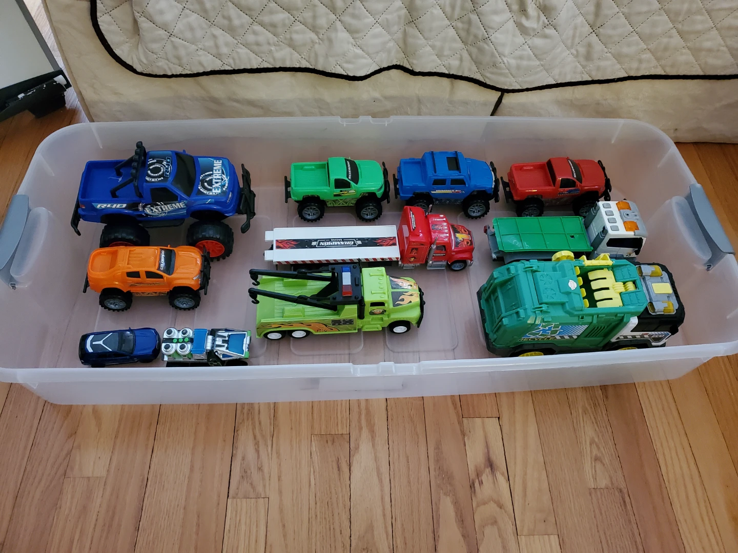 Assorted Dinosaur and Vehicle Toys few plastic containers - photo 2