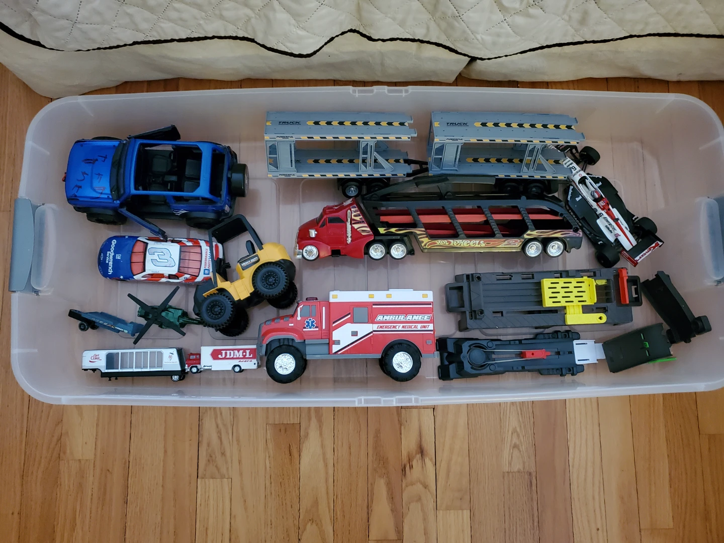 Assorted Dinosaur and Vehicle Toys few plastic containers - photo 3