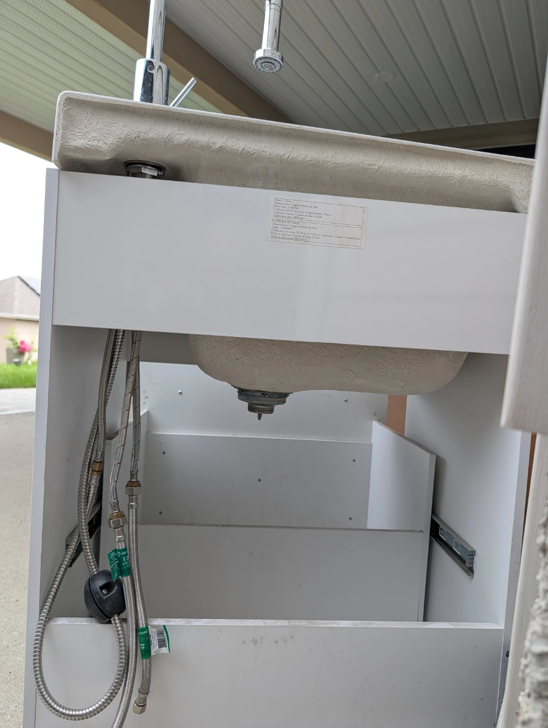 White Utility Sink with Drawer - photo 2