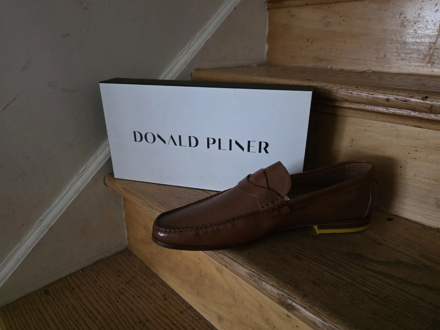 Donald Pliner Hockney Loafers - Cognac Burnish Calf - Size 46 - photo 2