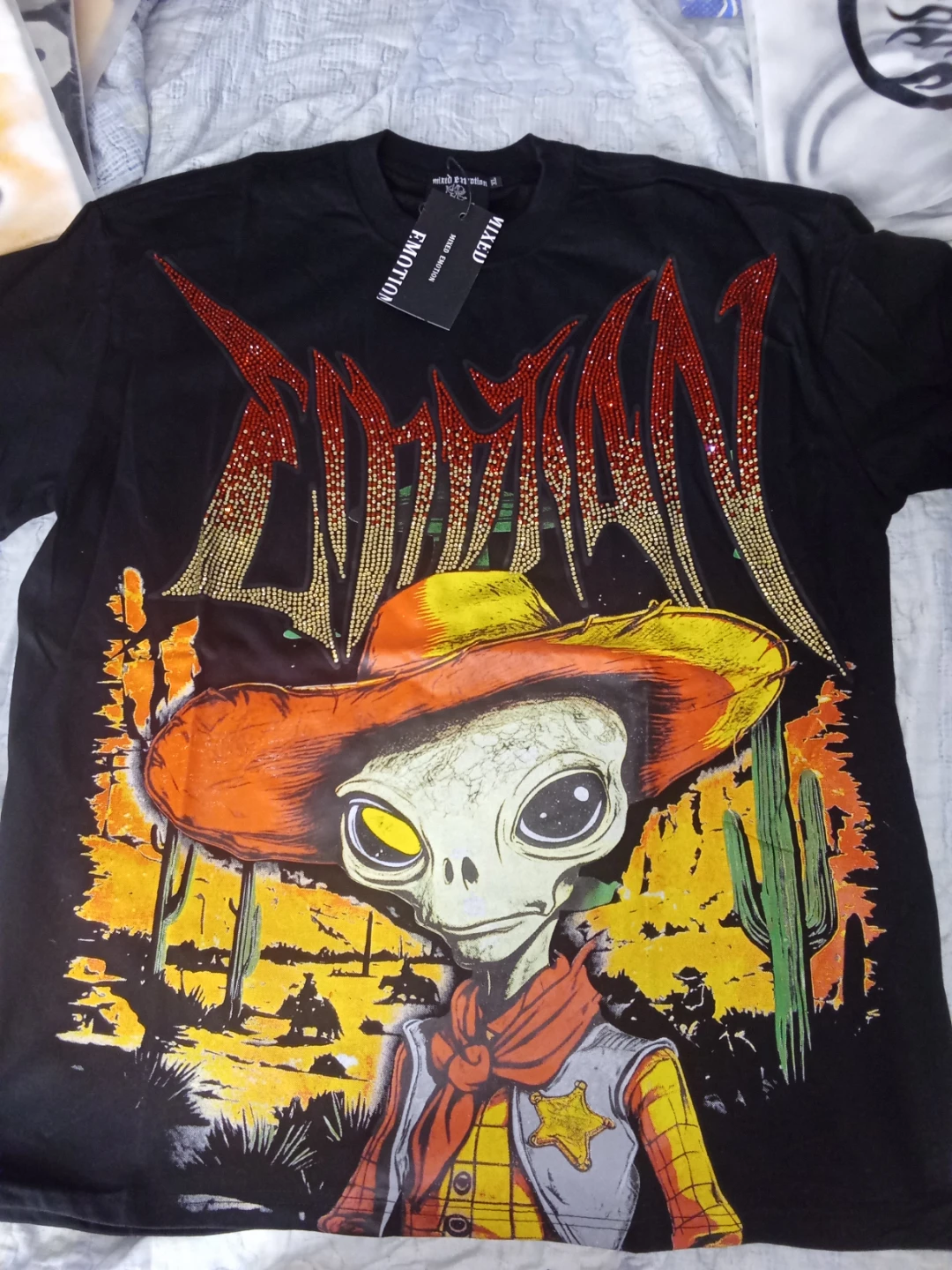 MIXED EMOTION T-Shirt Alien Cowboy Graphic Tee