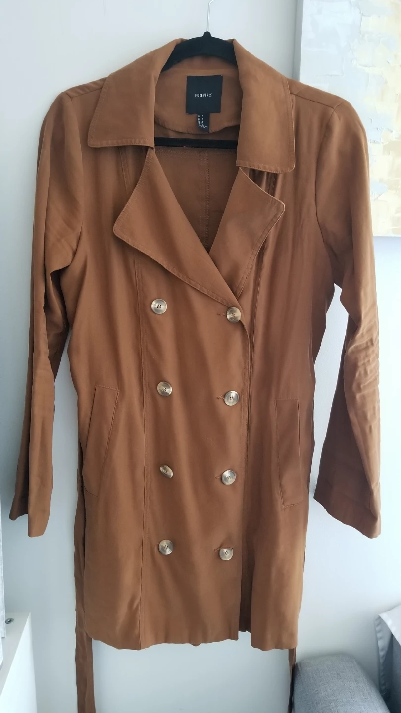Forever 21 Brown Double-Breasted  Coat. Women's Size M