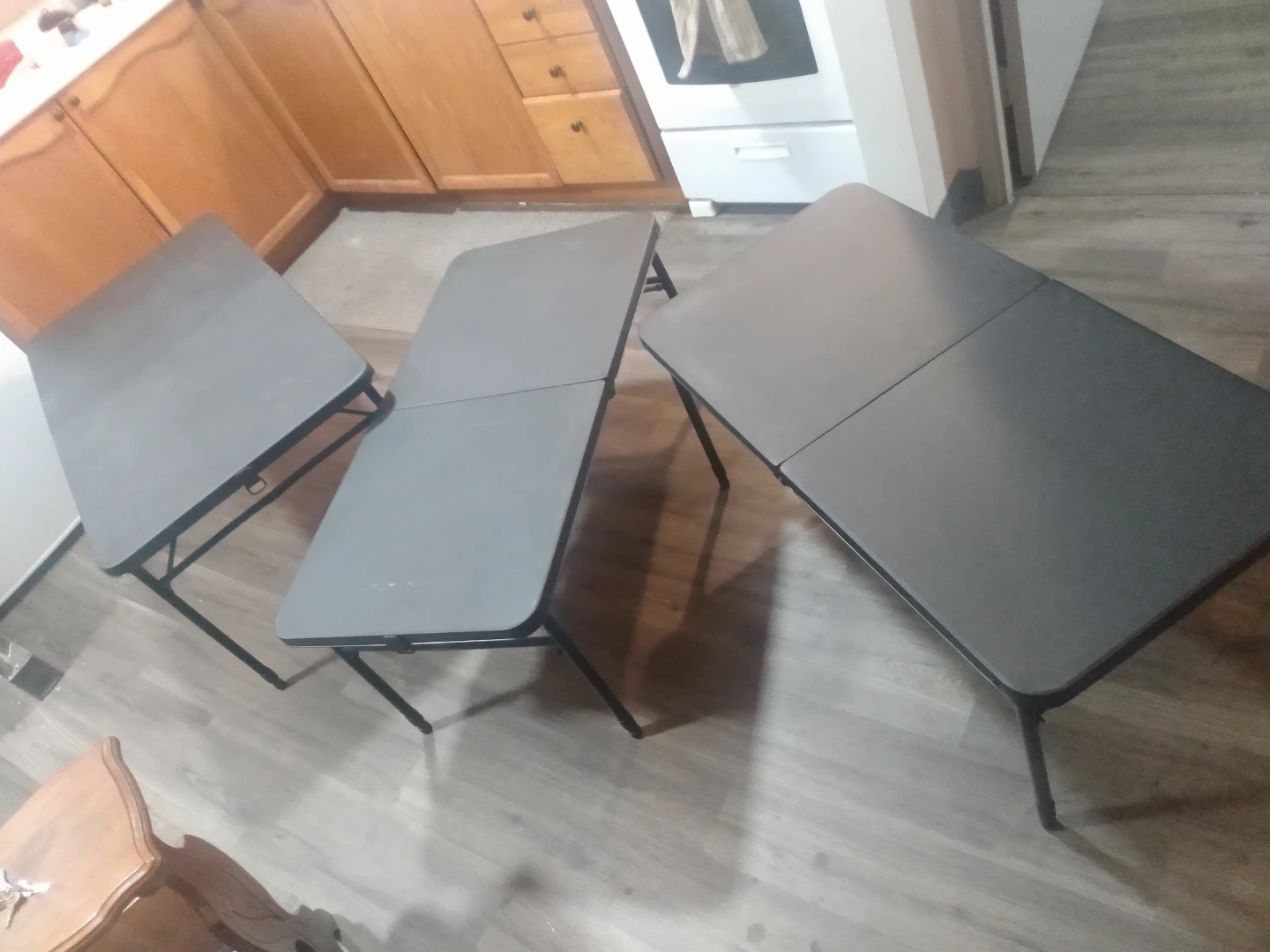Set of 3 Folding Tables - photo 2