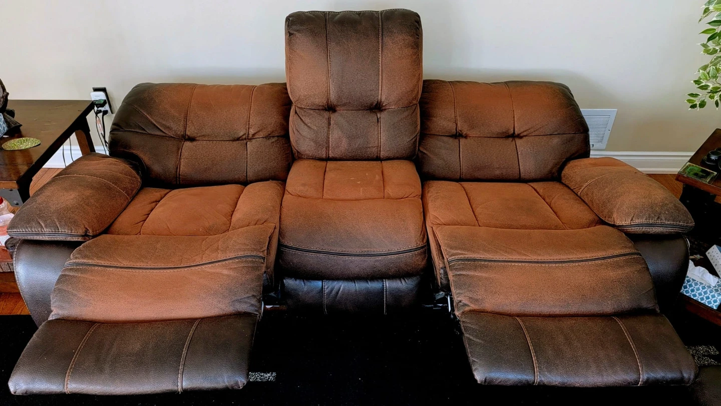 Recliner Sofa -5 piece with 2 Loveseat with 2 Cup Holders - photo 3