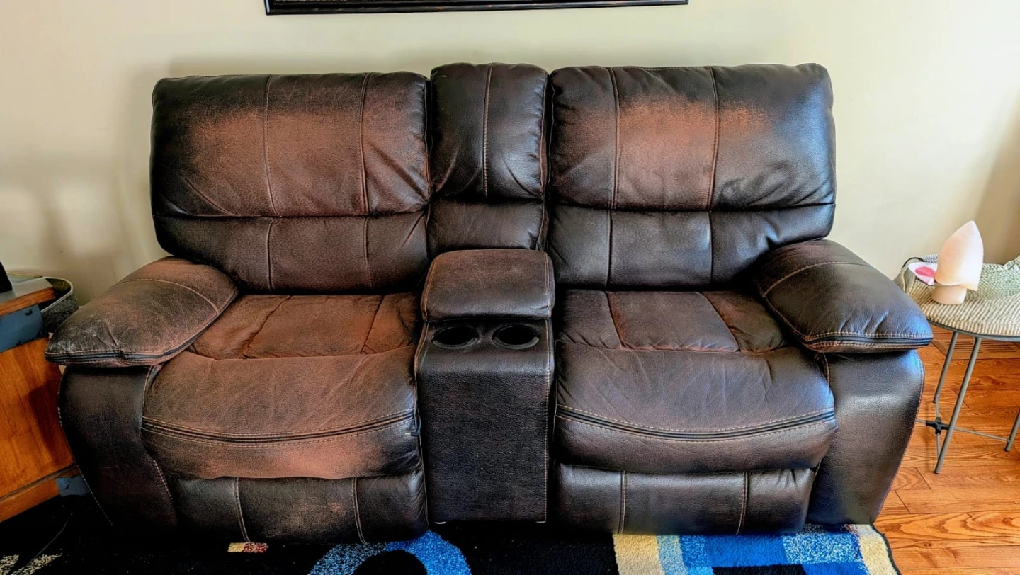 Recliner Sofa -5 piece with 2 Loveseat with 2 Cup Holders - photo 4