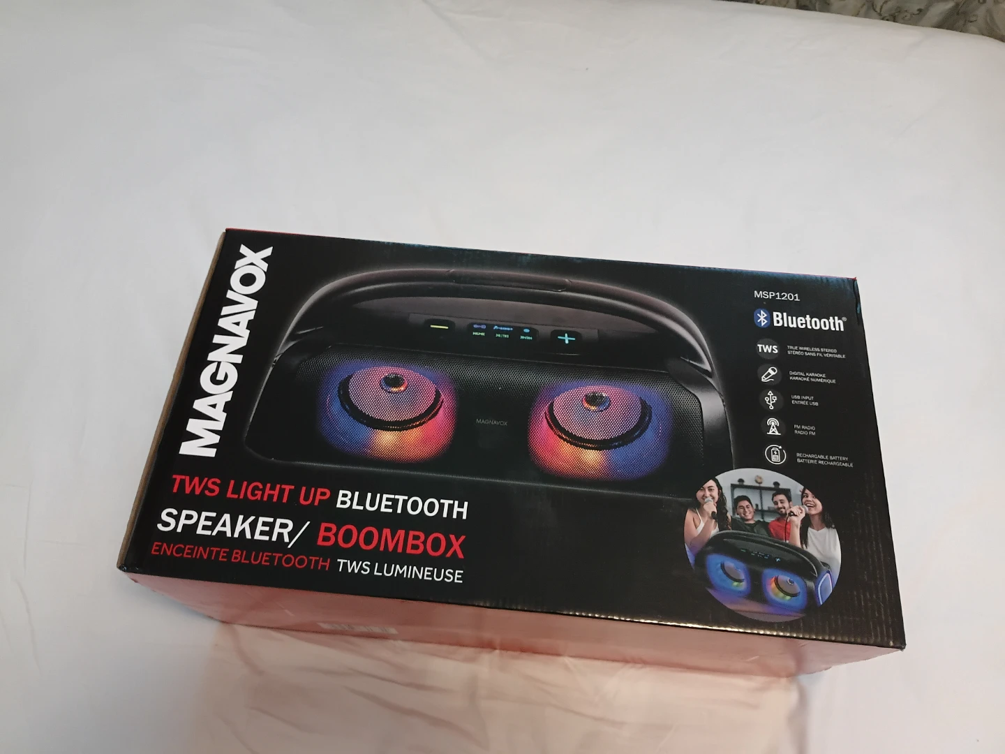 Magnavox TWS Light Up Bluetooth Speaker/Boombox MSP1201 - photo 3
