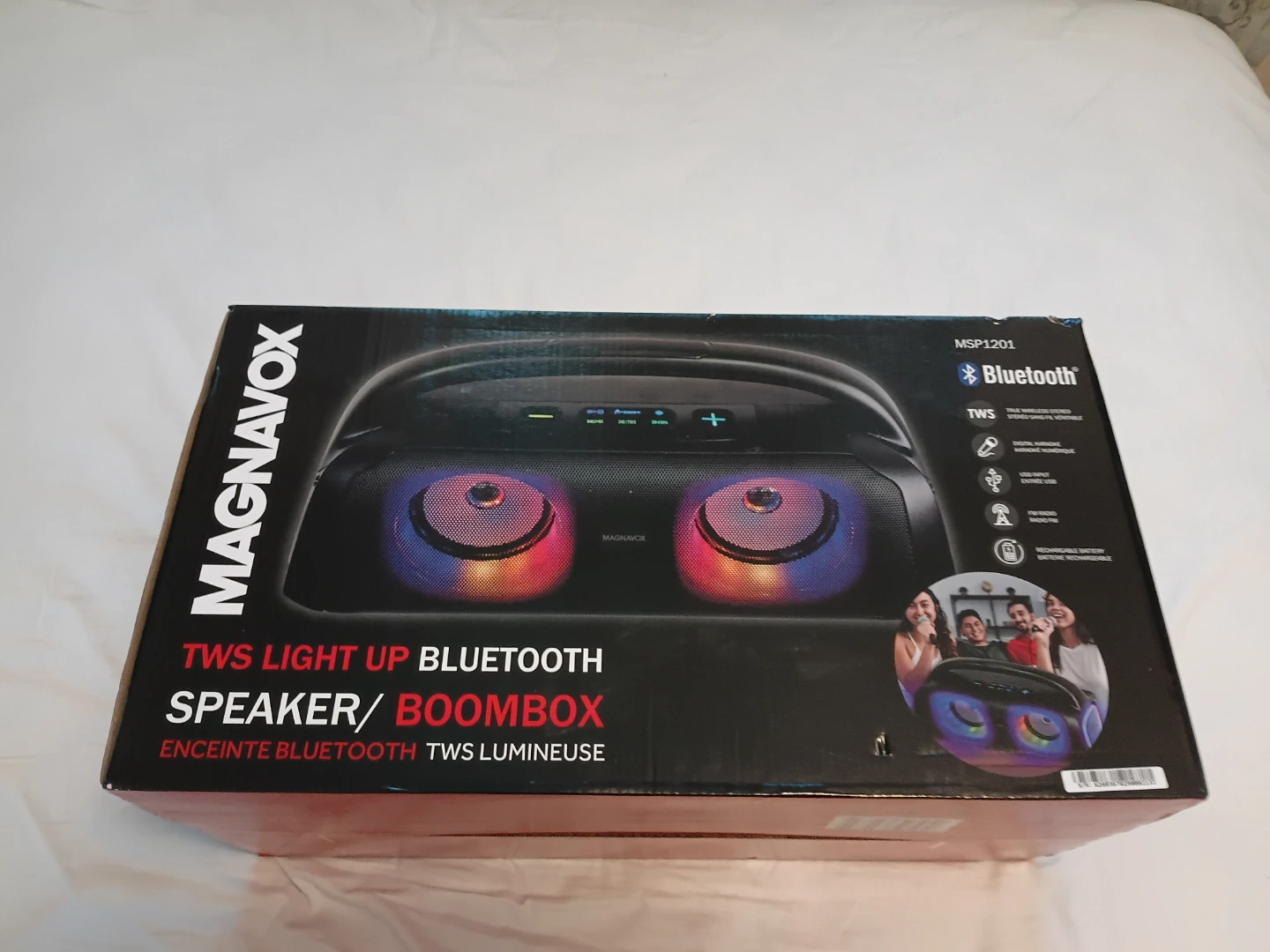 Magnavox TWS Light Up Bluetooth Speaker/Boombox MSP1201 - photo 5
